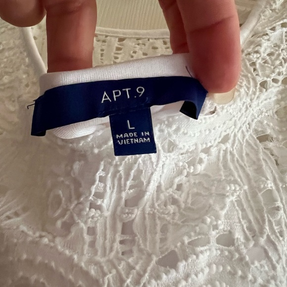 COPY - White lace dress with white slip insert - Picture 5 of 6